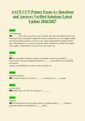 AACE CCT Primer Exam A&plus; Questions&NewLine;and Answers Verified Solutions Latest&NewLine;Update 2026&sol;2027