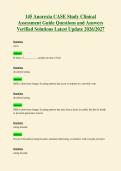 145 Anorexia CASE Study Clinical&NewLine;Assessment Guide Questions and Answers&NewLine;Verified Solutions Latest Update 2026&sol;2027