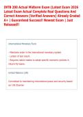 INTB 200 Actual Midterm Exam &lpar;Latest Exam 2026 &NewLine;Latest Exam Actual Complete Real Questions And &NewLine;Correct Answers &lpar;Verified Answers&rpar; Already Graded &NewLine;A&plus; &vert; Guaranteed Success&excl;&excl; Newest Exam &vert; Just &NewLine;Released&excl;&excl; 