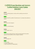 CAPSIM Exam Questions and Answers&NewLine;Verified Solutions Latest Update&NewLine;2026&sol;2027