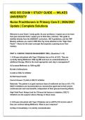 NSG 555 EXAM 1 STUDY GUIDE &mdash; WILKES UNIVERSITY&NewLine;Nurse Practitioners in Primary Care II &vert; 2026&sol;2027 Update &vert; Complete Solutions&NewLine;