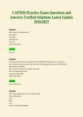 CAPSIM Practice Exam Questions and&NewLine;Answers Verified Solutions Latest Update&NewLine;2026&sol;2027