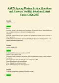 AACN Agacnp Review Review Questions&NewLine;and Answers Verified Solutions Latest&NewLine;Update 2026&sol;2027