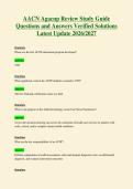 AACN Agacnp Review Study Guide&NewLine;Questions and Answers Verified Solutions&NewLine;Latest Update 2026&sol;2027