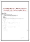Survey of Accounting Test Bank - Warren & Farmer 10th Edition&NewLine;