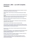 CIS Exam 1 JMU &ndash; Lee with Complete Solutions