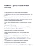 CIS Exam 1 Questions with Verified Solutions