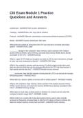 CIS Exam Module 1 Practice Questions and Answers
