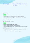 Epidemiology Questions and Answers with Verified Solutions &vert; Latest&NewLine;2026 Update