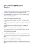 CIS Final Exam with Accurate Solutions