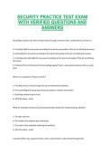 Security Practice Test Exam &ndash; Verified Questions and Answers &ndash; Complete Exam Preparation Material