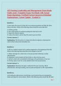 ATI Nursing Leadership and Management Exam Study Guide 2026 - Complete Test Bank with Actual Questions&comma; Verified Answers & Rationales &vert; Leadership&comma; Delegation&comma; Safety & Management Essentials - Graded A&plus;