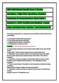 NSG 3450 Mental Health Exam 1 Review &NewLine;Questions &vert; High-Yield  Questions&comma; Detailed &NewLine;Rationales & Comprehensive Study Guide &vert; &NewLine;Graded A&plus;&comma; 100&percnt; Verified and Updated &vert; Latest &NewLine;Exam and Brand New Version &vert; Just Released &excl;&excl;&excl;&excl;&NewLine;