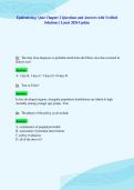 Epidemiology Quiz Chapter 2 Questions and Answers with Verified&NewLine;Solutions &vert; Latest 2026 Update