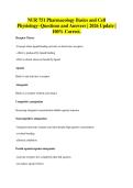 NUR 751 Pharmacology Basics and Cell&NewLine;Physiology&ndash;Questions and Answers &vert; 2026 Update &vert;&NewLine;100&percnt; Correct