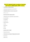 NUR 751 Inhaled&sol;Volatile Anesthetics&ndash;Questions&NewLine;and Answers &vert; 2026 Update &vert; 100&percnt; Correct