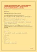 Colorado Life Insurance Exam Prep  &ndash; Complete Study Guide  l with Verified Questions&comma; Correct Answers & Detailed Explanations &vert; 2026&sol;2027 Update &vert; Rated A&plus;