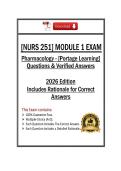 NURS 251 Module 1 Exam &vert; Pharmacology &vert; Portage Learning &vert; Q  & A &vert; 2026 Edition