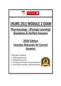 NURS 251 Module 2 Exam &vert; Pharmacology &vert; Portage Learning &vert; Q  & A &vert; 2026 Edition