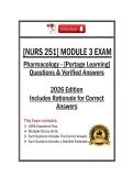 NURS 251 Module 3 Exam &vert; Pharmacology &vert; Portage Learning &vert; Q  & A &vert; 2026 Edition