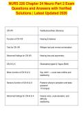 NURS 226 Chapter 24 Neuro Part 2 Exam&NewLine;Questions and Answers with Verified&NewLine;Solutions &vert; Latest Updated 2026&NewLine;