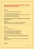 PADI Open Water Diver Final Exam 2026 &vert; Complete Questions with Correct Answers and Rationales&period;