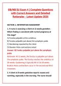 OB&sol;NB SU Exam 4 &vert; Complete Questions with Correct Answers and Detailed Rationales - Latest Update 2026