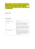 Shadow Health - Tina Jones&comma; Health History exam STUDY GUIDE COMPLETE TEST 2025&sol;2026 ACTUAL QUESTIONS AND CORRECT DETAILED ANSWERS &lpar;COMPLETE VERIFIED SOLUTIONS&rpar; A NEW UPDATED VERSION &vert;GUARANTEED PASS A&plus; &lpar;BRAND NEW&excl;&excl;&rpar;&NewLine;&NewLine;