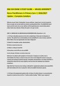 NSG 554 EXAM 3 STUDY GUIDE &mdash; WILKES UNIVERSITY&NewLine;Nurse Practitioners in Primary Care I &vert; 2026&sol;2027 Update &vert; Complete Solutions&NewLine;