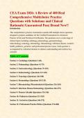 CEA Exam 2026&colon; A Review of 400 Real Comprehensive Multichoice Practice Questions with Solutions and Clinical Rationale&vert; Guaranteed Pass&vert; Brand New&excl;&excl;