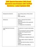 OAE Special Education &lpar;043&rpar; Exam&NewLine;Questions and Answers with Verified&NewLine;Solutions &vert; Latest Updated 2026&NewLine;