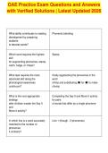 OAE Practice Exam Questions and Answers&NewLine;with Verified Solutions &vert; Latest Updated 2026