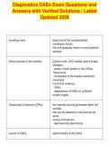 Diagnostics OAEs Exam Questions and&NewLine;Answers with Verified Solutions &vert; Latest&NewLine;Updated 2026