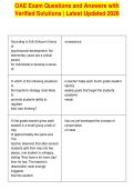 OAE Exam Questions and Answers with&NewLine;Verified Solutions &vert; Latest Updated 2026