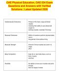OAE Physical Education&comma; OAE 034 Exam&NewLine;Questions and Answers with Verified&NewLine;Solutions &vert; Latest Updated 2026