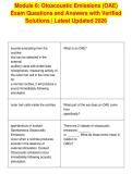 Module 6&colon; Otoacoustic Emissions &lpar;OAE&rpar;&NewLine;Exam Questions and Answers with Verified&NewLine;Solutions &vert; Latest Updated 2026