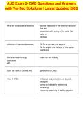 AUD Exam 2- OAE Questions and Answers&NewLine;with Verified Solutions &vert; Latest Updated 2026