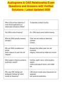 Audiograms & OAE Relationship Exam&NewLine;Questions and Answers with Verified&NewLine;Solutions &vert; Latest Updated 2026