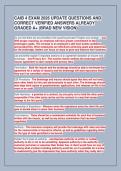 CAIB 4 EXAM 2026 UPDATE QUESTIONS AND &NewLine;CORRECT VERIFIED ANSWERS ALREADY &NewLine;GRADED A&plus; &lpar;BRAD NEW VISION&rpar;