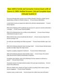 Texes AAFCS Family and Consumer Science Exam with all Correct & 100&percnt; Verified Answers &vert;Actual Complete Exam &vert;Already Graded A&plus;
