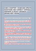 CAIB 2 CHAPTER 1 EXAM 2026 UPDATE &NewLine;QUESTIONS AND CORRECT VERIFIED &NewLine;ANSWERS ALREADY GRADEDA&plus; &NewLine;&lpar;BRAND NEW VISION 