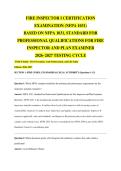 FIRE INSPECTOR I CERTIFICATION EXAMINATION &lpar;NFPA 1031&rpar;&NewLine;Based on NFPA 1031&comma; Standard for Professional Qualifications for Fire Inspector and Plan Examiner&NewLine;2026&ndash;2027 Testing Cycle