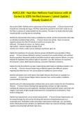 AAFCS 200 - Nutrition Wellness Food Science with all Correct & 100&percnt; Verified Answers &vert;Latest Update &vert;Already Graded A&plus;