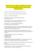 AAFCS 200 - Food&comma; Lodging&comma; Hospitality Exam with all Correct & 100&percnt; Verified Answers &vert;Latest Version &vert;Already Graded A&plus;