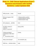 Week 10 - OAE Clinical Applications Exam 3&NewLine;Questions and Answers with Verified&NewLine;Solutions &vert; Latest Updated 2026