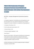 FEMA IS-230e Fundamentals of Emergency Management Final Exam Actual 2026&sol;2027 with Detailed Rationales &vert; 100&percnt; Verified &vert; Pass Guaranteed &ndash; A&plus; Graded