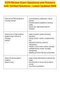 OCN Review Exam Questions and Answers&NewLine;with Verified Solutions &vert; Latest Updated 2026