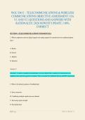 WGU D413 &ndash; Telecommunications & Wireless Communications Objective Assessment &vert; OA V1 & V2 &vert; Practice Questions and Answers with Rationales