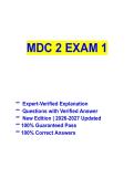 MDC 2 Exam 1 Prep &vert; Practice Questions&comma; Verified Answers & Detailed Review Guide &vert; Latest Update 2026&ndash;2027