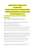 FIREFIGHTER I CERTIFICATION EXAMINATION&NewLine;Based on NFPA 1001&comma; Standard for Fire Fighter Professional Qualifications&NewLine;2026&ndash;2027 Testing Cycle